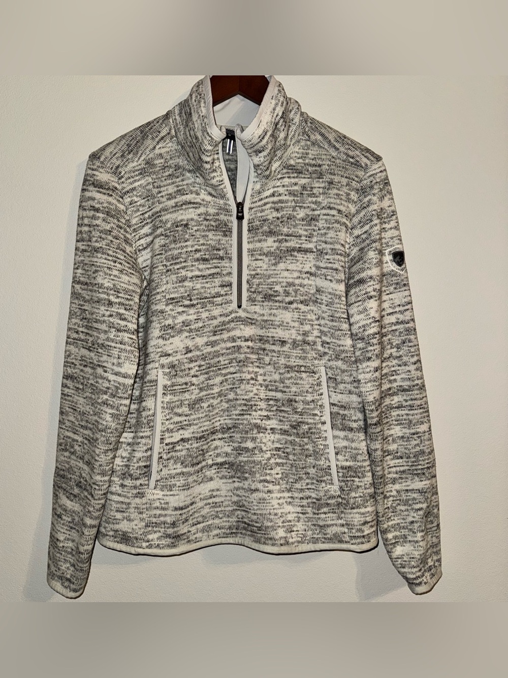 KUHL Ash Heathered Gray Ascendyr Quarter Zip Fleece Pullover Size medium